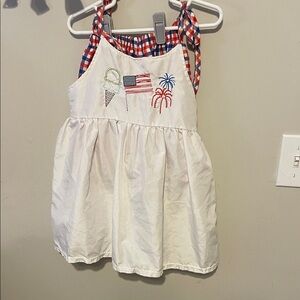 Patriotic top with shorts American flag girl 6-7T